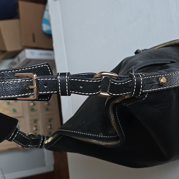 Dooney & Bourke Black Leather Hobo Bag - Picture 7 of 16
